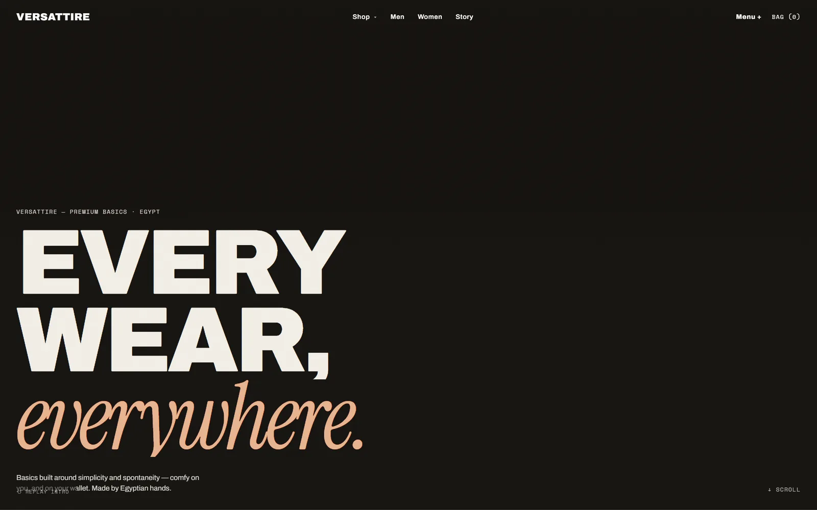 Versattire website homepage